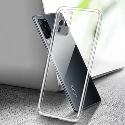 Premium Transparent Shockproof Silicone Phone Case - Clear TPU Back Cover for VIVO X60 (Clear)