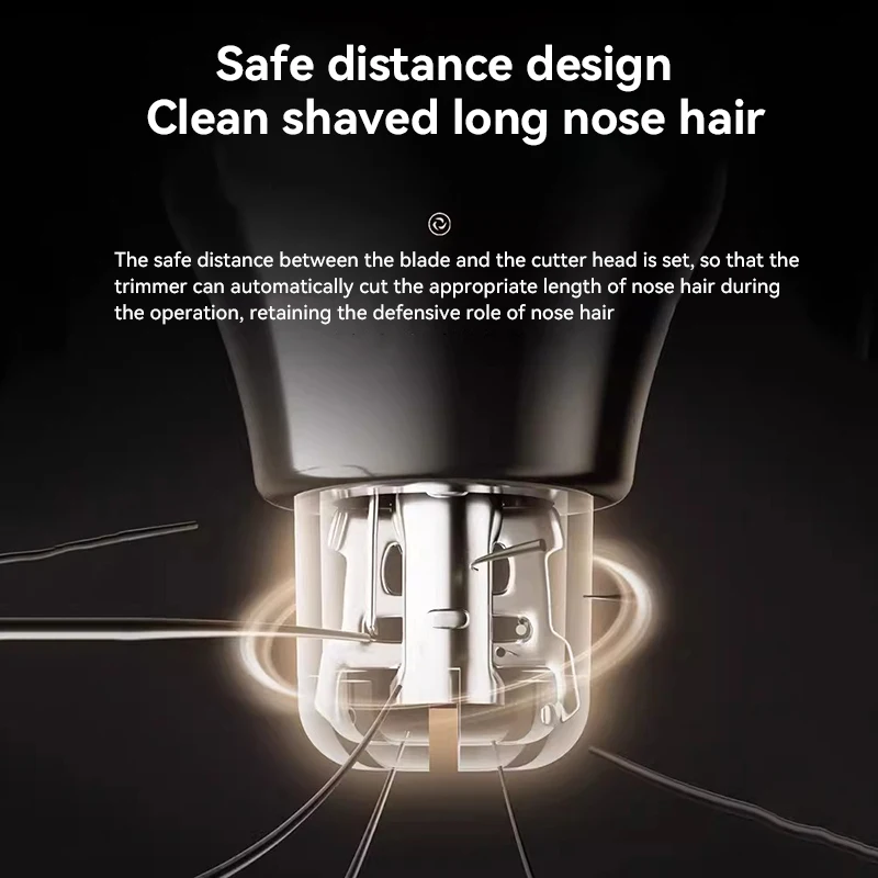 Xiaomi Nose Hair Trimmer For Men Rechargeable 360 Rotating Dual-blade Electric Shaver Eyebrows Nose Hair Trimmer Painless Safe 3