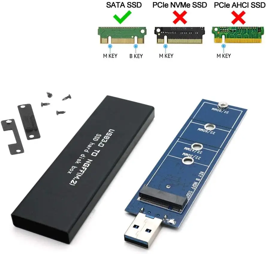 USB to M.2 SATA SSD (B Ű) , ̽ , ޴ SSD ,  M.2 ܺ Ŭ