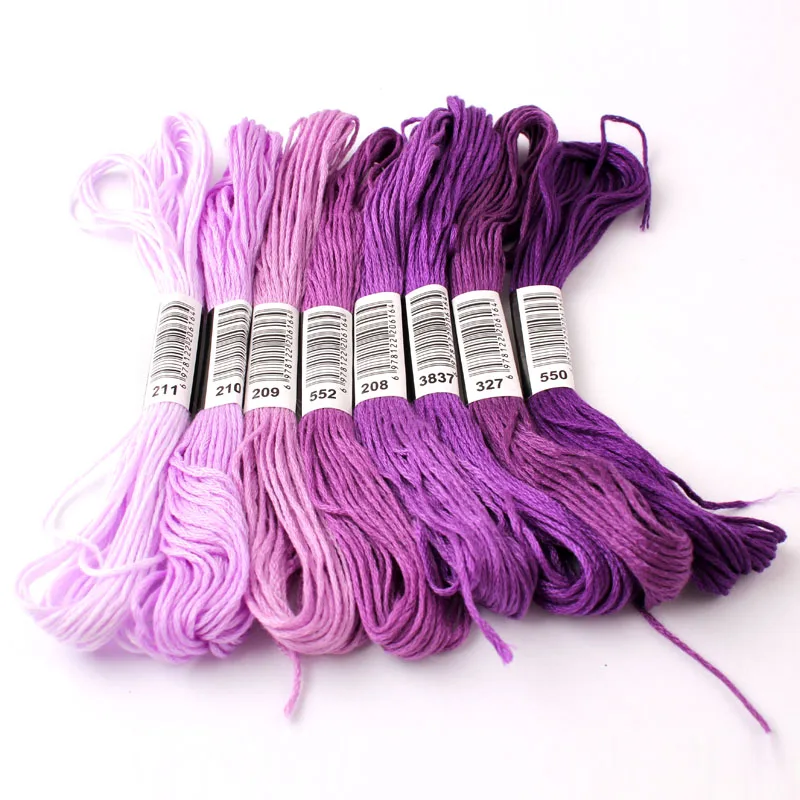 Cross Stitch Floss Cross Stitch thread The Unique Style 8 Cross Stitch Embroidery Thread Floss Sewing Skeins Craft Dofferent Gradient Color