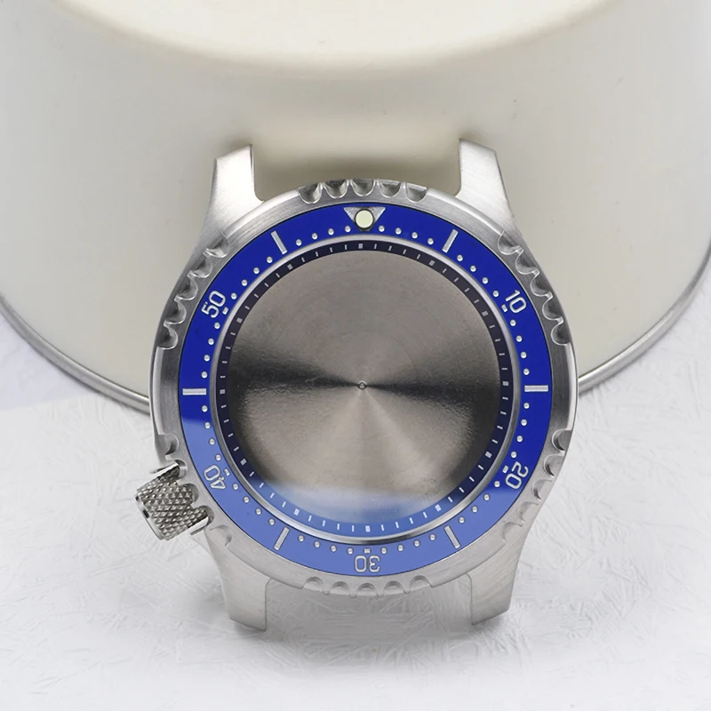 Premium Stainless Steel Diving Watch Case with Luminous Sapphire Glass