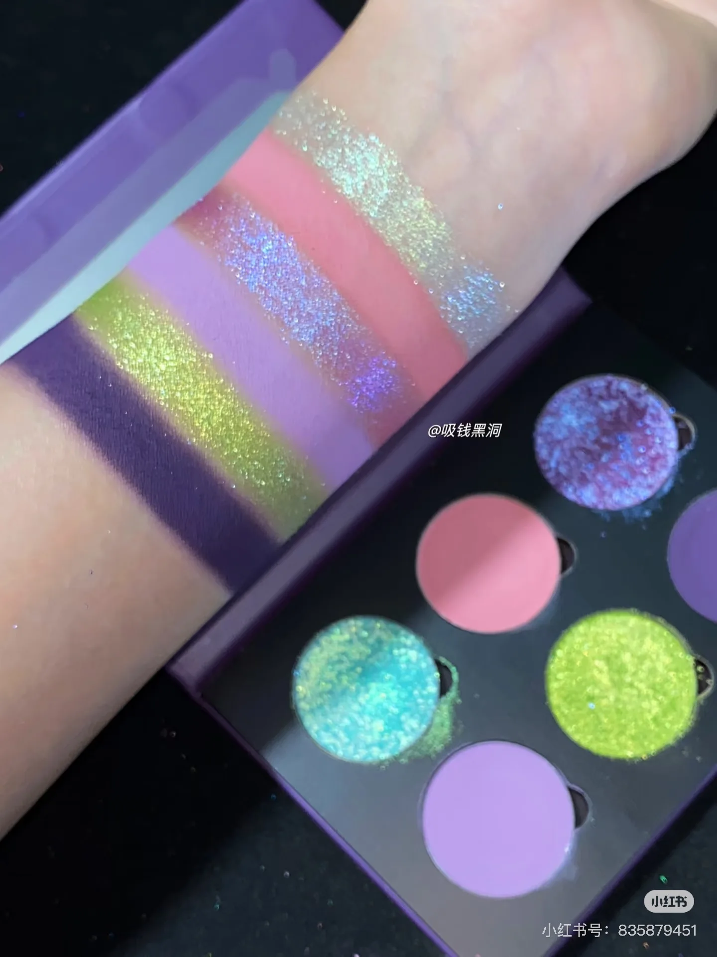 CHOIZ BEAUTY 6 Color 10Colors Eyeshadow Purple Chameleon Butterfly Matte Platte Shimmer Shining Eye Shadow Black Gothic