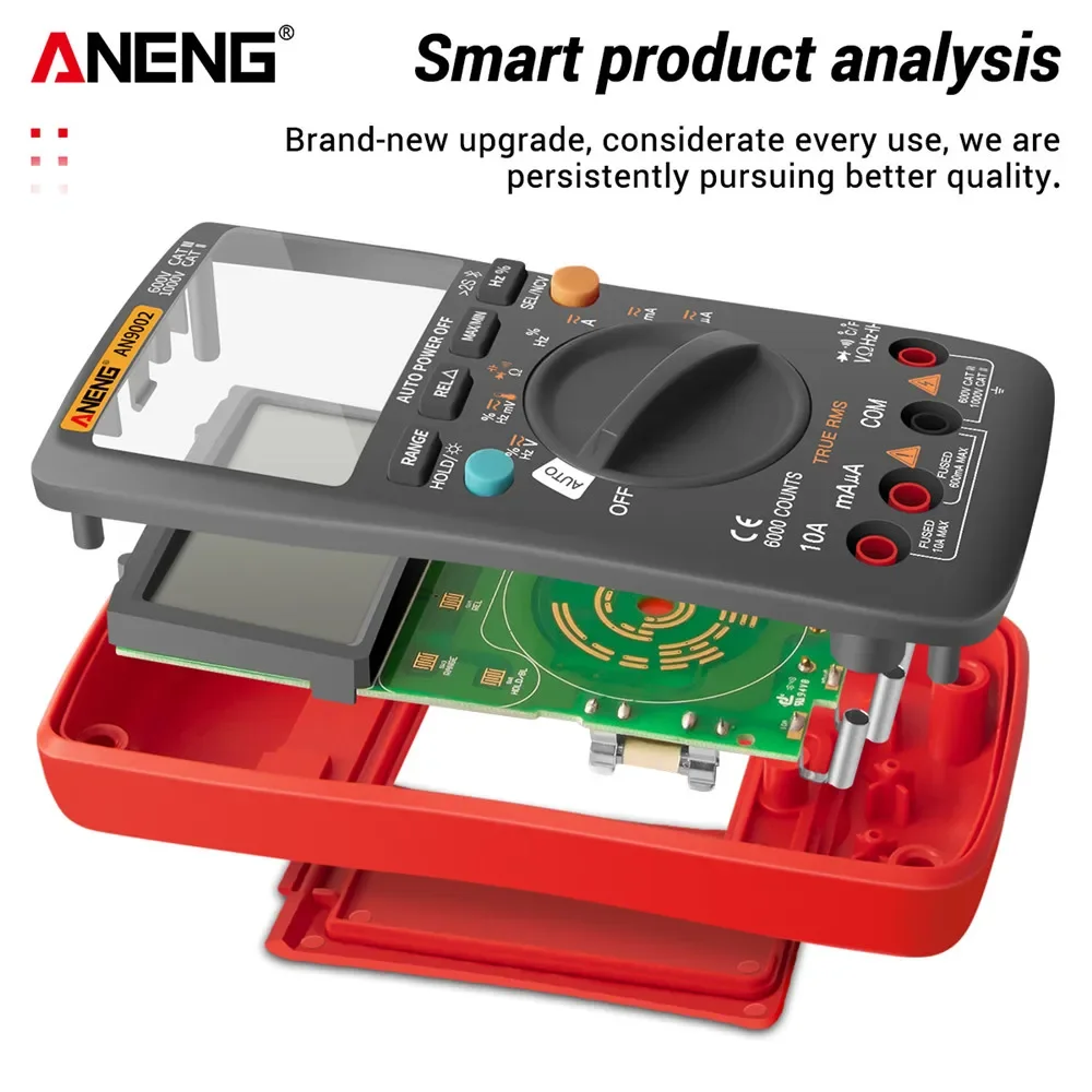 ANENG AN9002 Bluetooth Digital Multimeter 6000 Counts True RMS Professional Multimetro Auto-Range AC/DC Current Voltage Tester digital multimeter,multimeter tester,analog multimeter