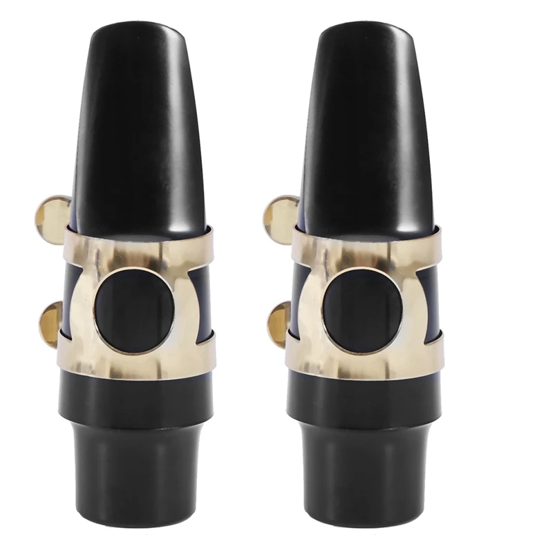 

6X Alto Sax Saxophone Mouthpiece Plastic With Cap Metal Buckle Reed Mouthpiece Patches Pads Cushions