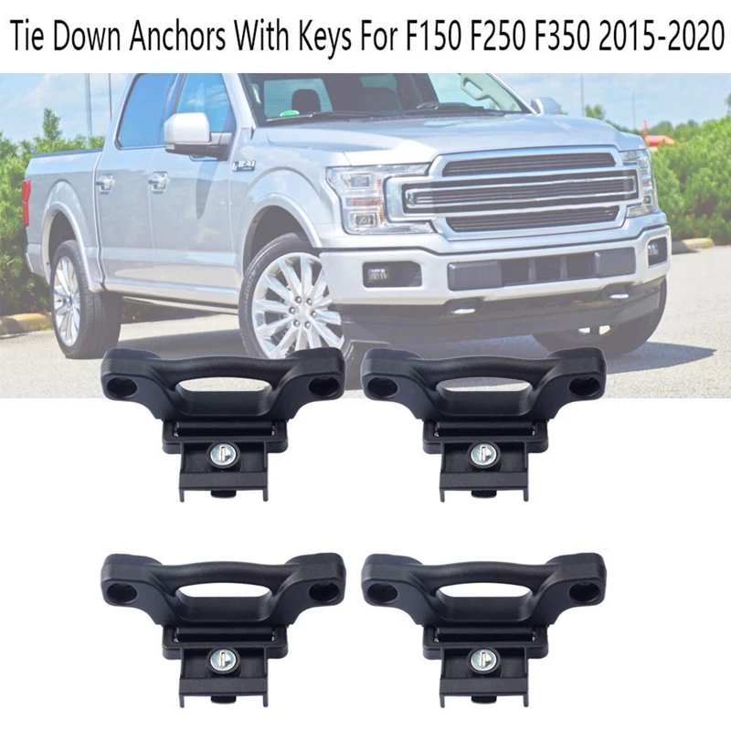 

4PCS Tie Down Anchors With Keys For Ford F150 F250 F350 2015-2020 FL3Z-99000A64-B AI01AL