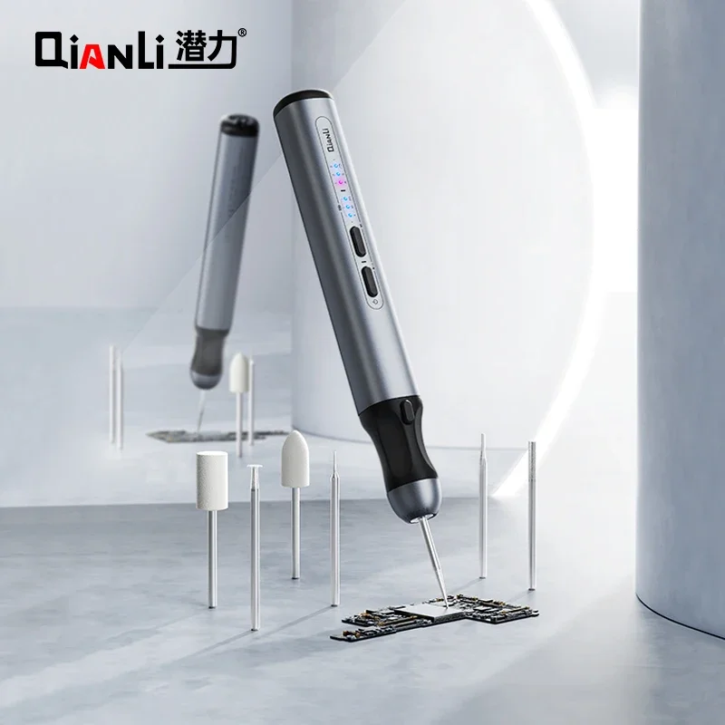 Умная электрическая полировальная ручка Qianli с 7 шлифовальными головками для материнской платы процессора чипа сверления резки резьбы инструменты Умная электрическая полировальная ручка Qianli с 7 шлифовальными головками для материнской платы процессора чипа сверления резки резьбы инструменты