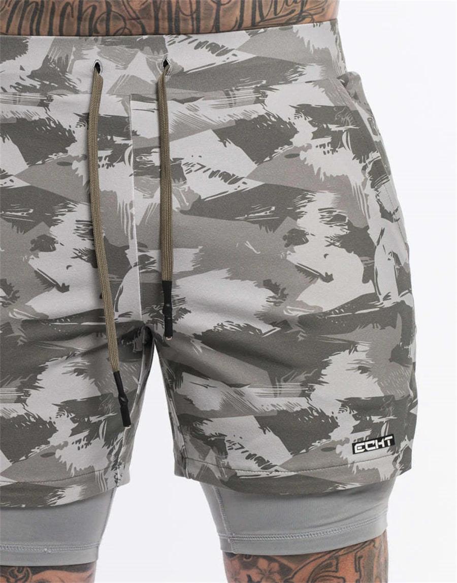 best men's casual shorts 2-in-1 Camouflage Summer New Running Shorts Mensports Jogging Fitness Training Quick Dry Mens Gym Men Shorts Short Pants 2022 mens casual shorts