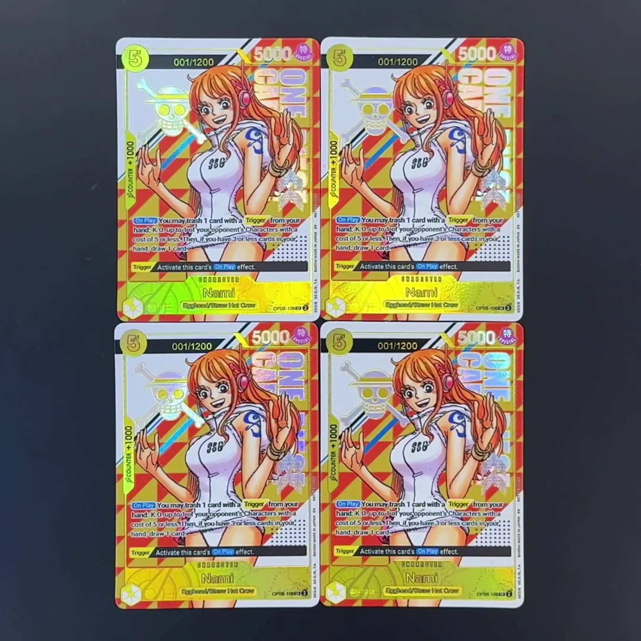 one piece trading card game nami ONE PIECE card game Nami Parallel R Mint – japanmaster main image 1