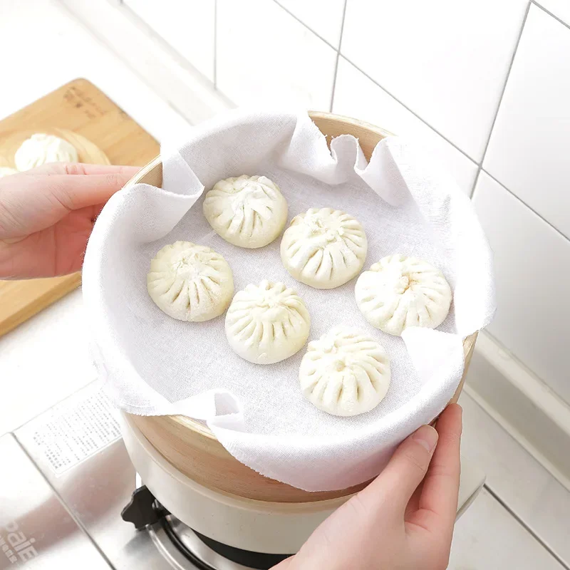 Cotton Cloth Steamer Mat Cooking Tool Square Cotton Gauze Drawer Steamer Pad Stuffed Bun Steamed Bread Steamer Kitchen Utensils