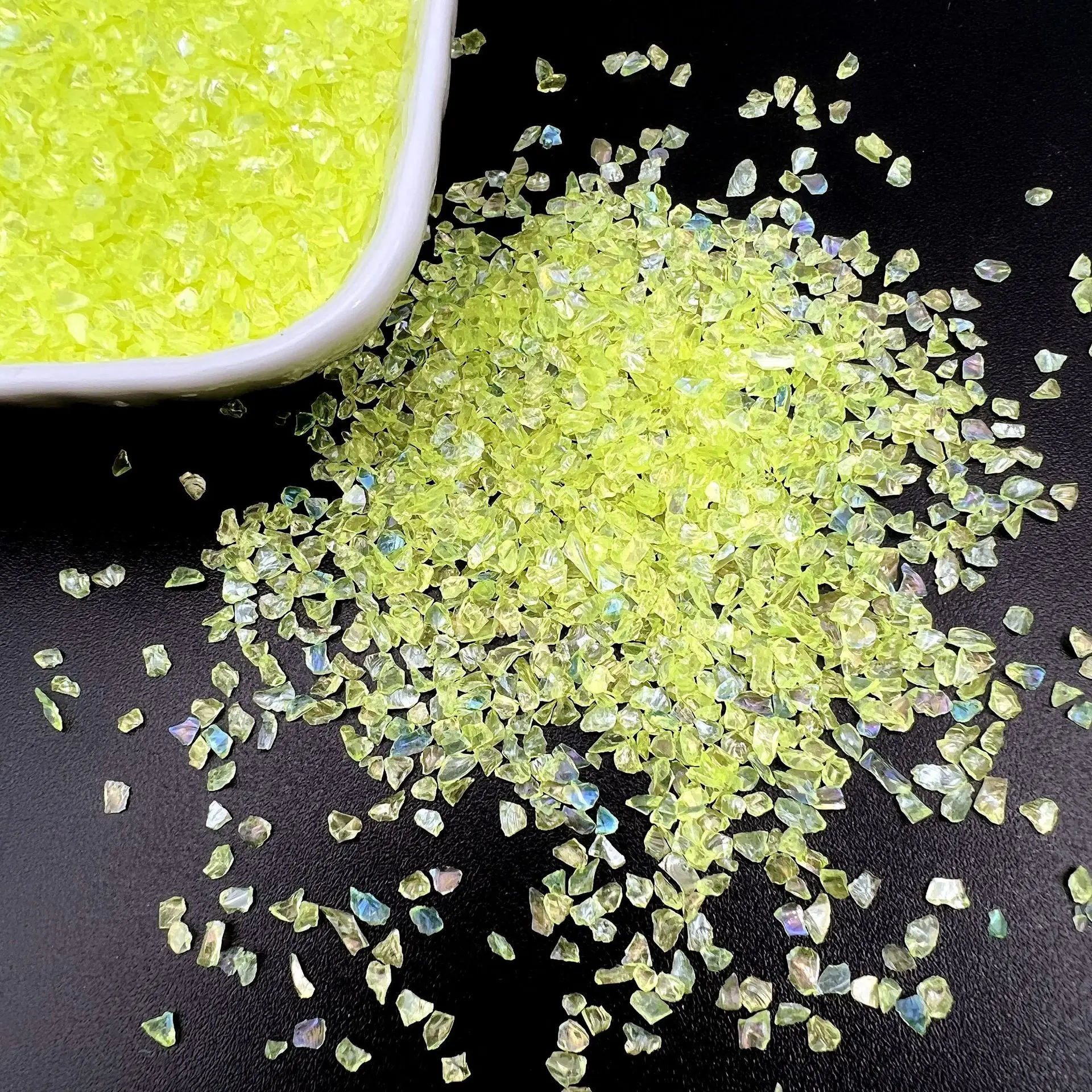 Sparkling Crushed Glass Glitter Fillers for DIY Crafts and Jewelry Making