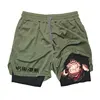Men Running Shorts Summer Sportswear Short Pant 2 In 1 Training Workout Male Gym Fitness Sport Shorts 1