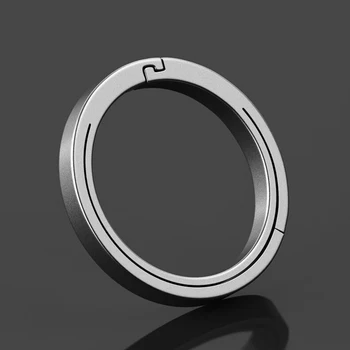 키체인용 티타늄 합금 키링, 퀵 릴리스 사이드 푸싱 키링 오거나이저 키링, 18mm, 22mm, 26mm, 32mm 야외 도구, 1 개