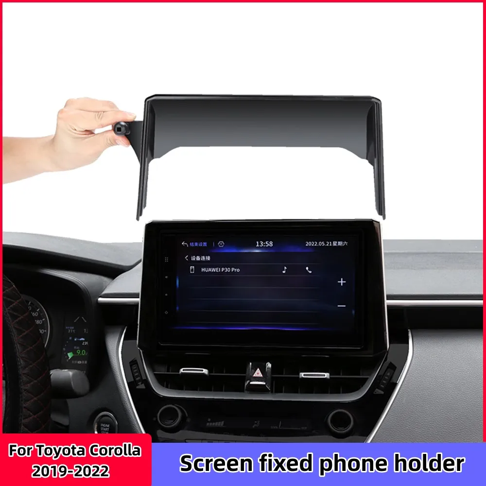 Car Phone Holder For Toyota Corolla 2019-2022  8/9 Navigation Screen Fixed Phone Mount for Car Compatible with All Smartphone jmcq android 9 0 2g 32g 2din dsp car radio multimedia video player for toyota corolla ralink 2014 2016 navigation gps head unit