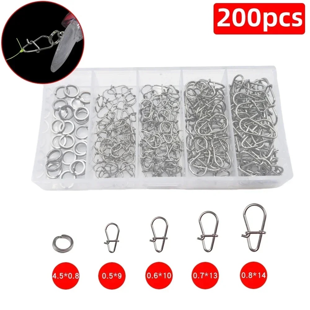 Lure Pin Set Gourd Pin Enhanced + Flattened Double Circle Fishing Gear Connector 200