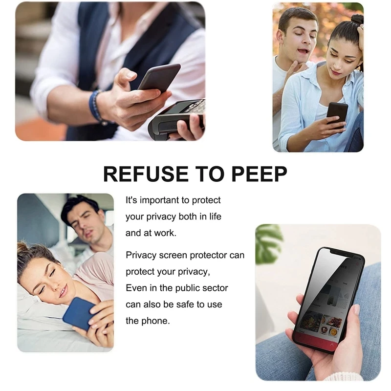 Full Cover Privacy Screen Protectors for iPhone 13 12 Pro Max Mini 11 14 15 PRO XS MAX 7 8 Plus X XR SE Anti-spy Tempered Glass