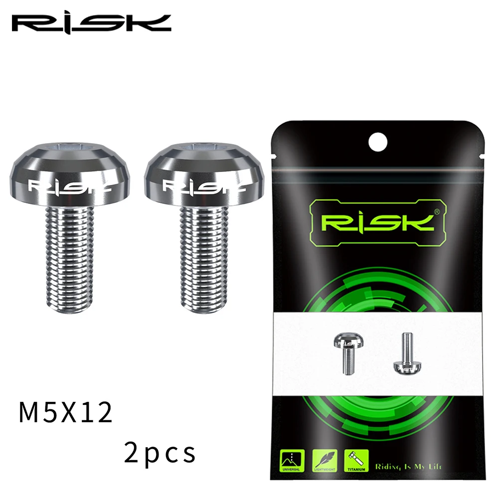 Description Picture 4 of itemRISK 2pcs Bike Bottle Holder Screw Titanium Alloy MTB Bicycle M5x12 Cage Bolts Fixing Air Pump Bracket Screws For Cycling Repair