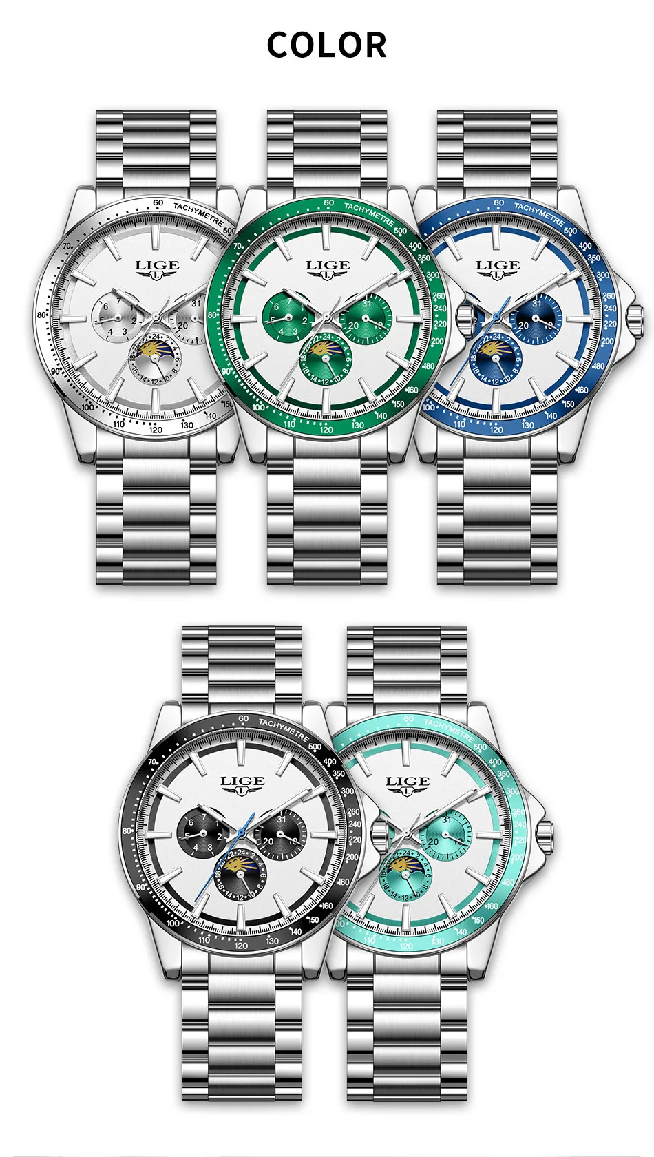 LIGE 89265 Men's Watch description image 8