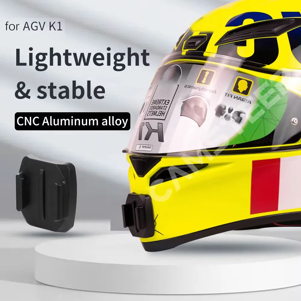 Custom Aluminium Chin Mount for AGV K1 K1s Helmet GoPro Hero 12 11 10 9 Insta360 X4 X3 Ace pro DJI Action 5Pro 4 3 Camera action camera accessory action camera holder action camera mount