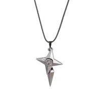 Collier Konoha Anime chaud Akatsuki pendentif nuage rouge Uzumaki accessoires Anime porte-clés Cosplay Akatsuki Itachi bijoux de dessin animé 5
