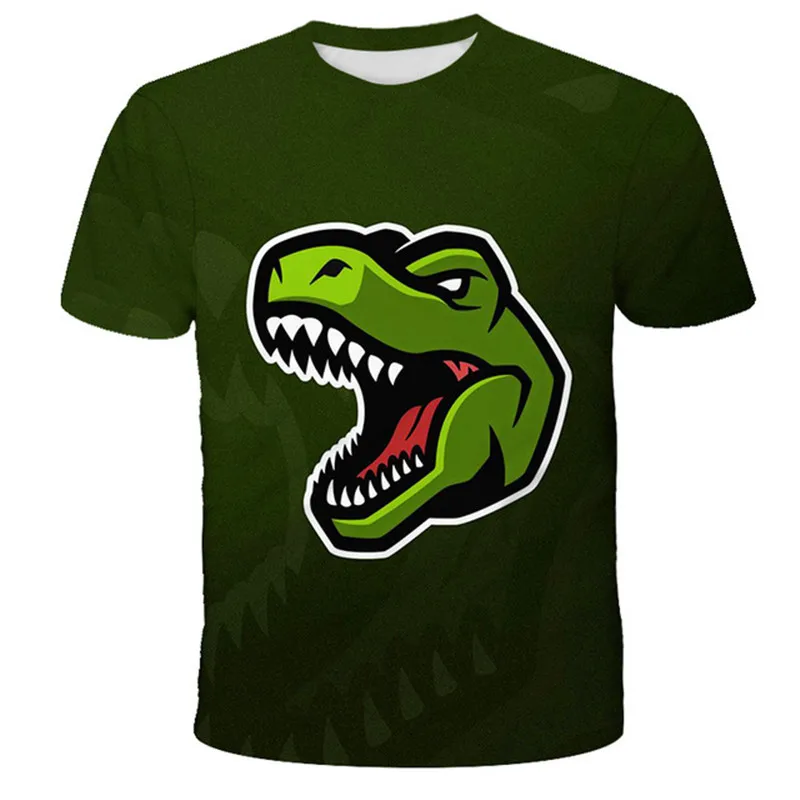 2022 summer new style Dinosau T shirt kid boys girls fashion loose casual tops fit 3-14 years old kids 3d print T shirts supreme shirt