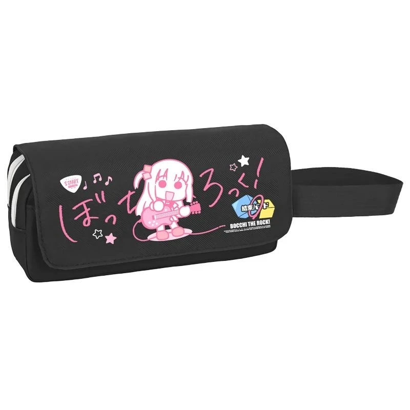 

Anime BOCCHI THE ROCK! Pencil Cases Hitori Gotoh Pencil Bags Black High Capacity Storage Stationery Office Supplies Bags Gift