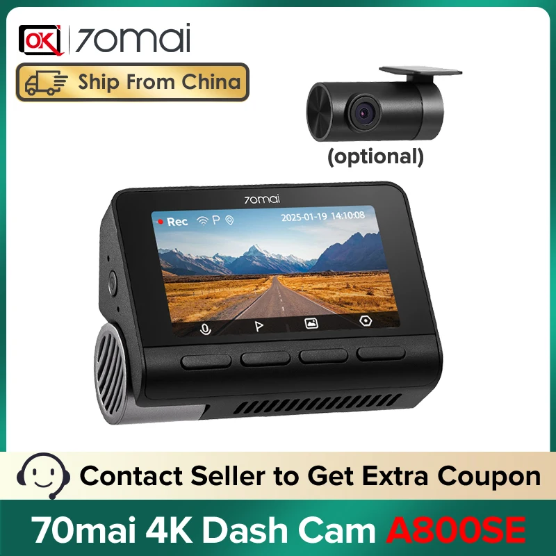 アクセサリー 70mai Dash Cam A800SE 4K/FHD 64GB 70mai A800S dash cam review: complete coverage