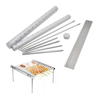 Folding Portable Stainless Steel BBQ Grill BBQ Grill Mini Pocket BBQ Grill Barbecue Accessories For Home Park Use 4