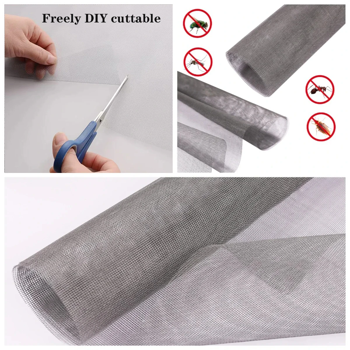 DIY 창문 스크린, 문 및 창문 모기장, 발코니, 거실, 정원 등에 적합한 모기장
