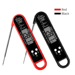 Precision Digital Food Thermometer for Perfect Cooking and Grilling (2pcs 1red 1black)