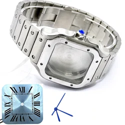 Golden Stainless Steel Waterproof Watch Case and Strap for 38MM Square Men's Watch (3)