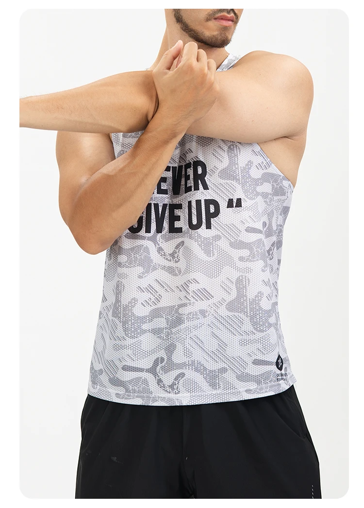 Herren Marathon Tank Ultraleicht Laufweste Shirt Lose Dry Fit Workout Ärmelloses T-Shirt Outdoor Jogging Trainingskleidung – Detail 15