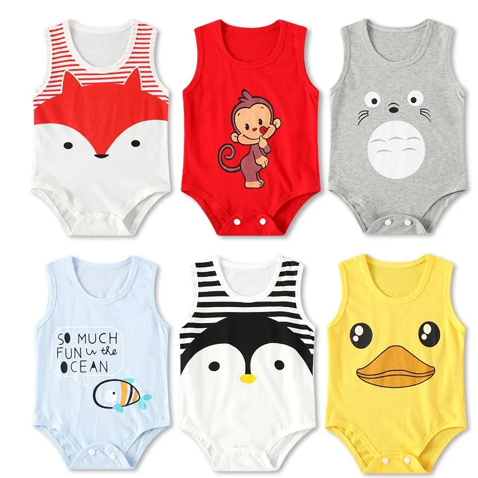 Summer Baby Sleeveless Animal Romper 1