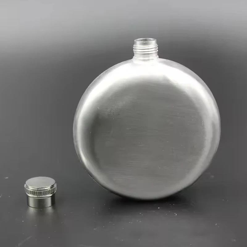 Description Picture 6 of item5oz Portable Metal Liquor Pocket Container with Lid Stainless Steel Mini Leak Proof Round Hip Flask