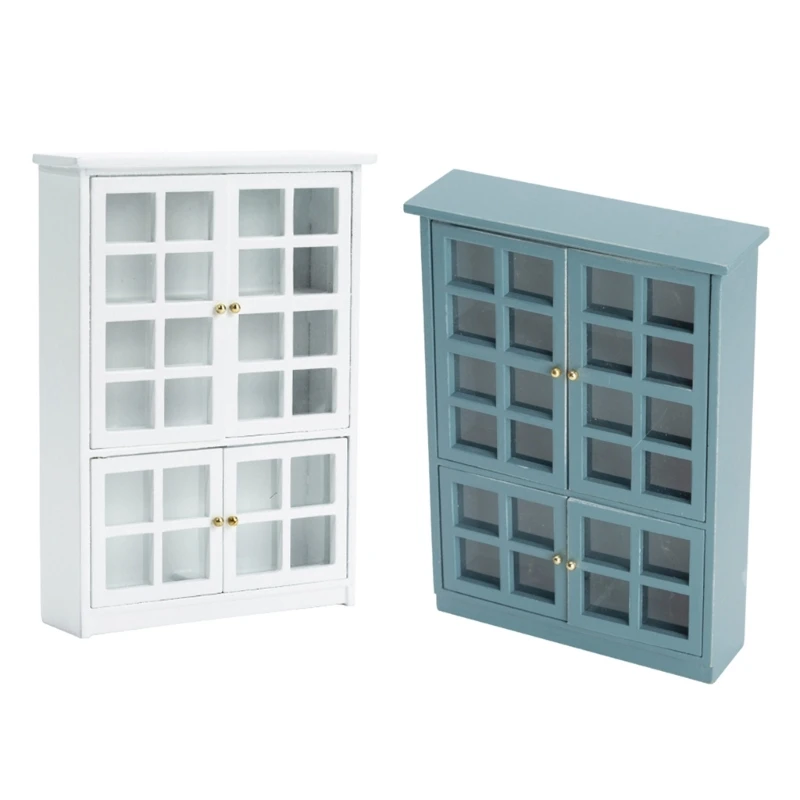 

Dollhouse Cabinet for Doll House Furniture Miniature Wood Cupboard DIY Accessori