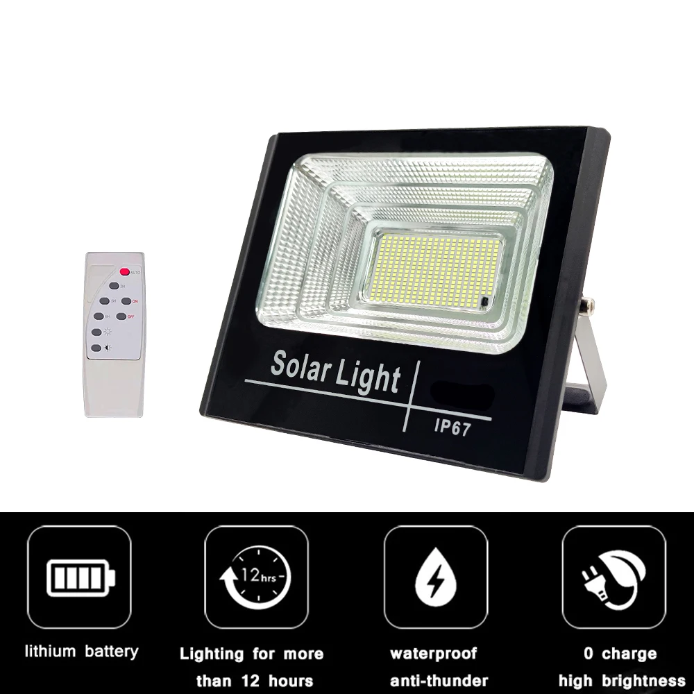 Solar floodlight 100W 200W ultra durable and bright indoor and outdoor courtyard lighting IP67 waterproof solar floodlight. 2