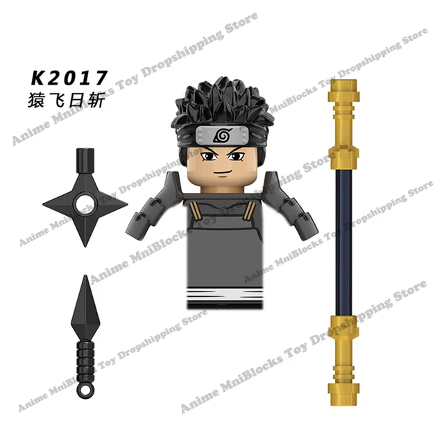 Naruto Sasuke Kakashi Akatsuki bricks Building Blocks Anime cartoon Mini Action Figures Heads Assembly Toys kids Birthday Gifts Orange