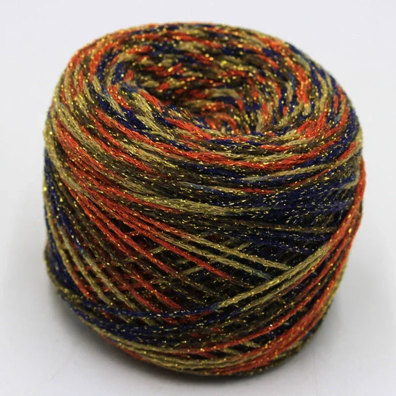 200g/lot Yarn For Knitting& Crocheting matethreads DIY Yarns crochet Metallic + Cotton metallized thread Hand Knitting ZL4 3