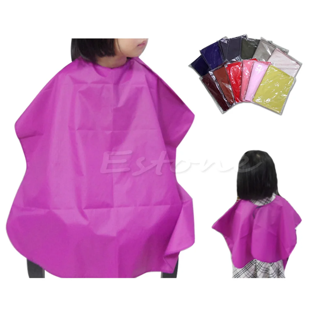 

51BD Children Salon Waterproof Hair Cut Hairdressing Barbers Cape Gown Cloth New Hot