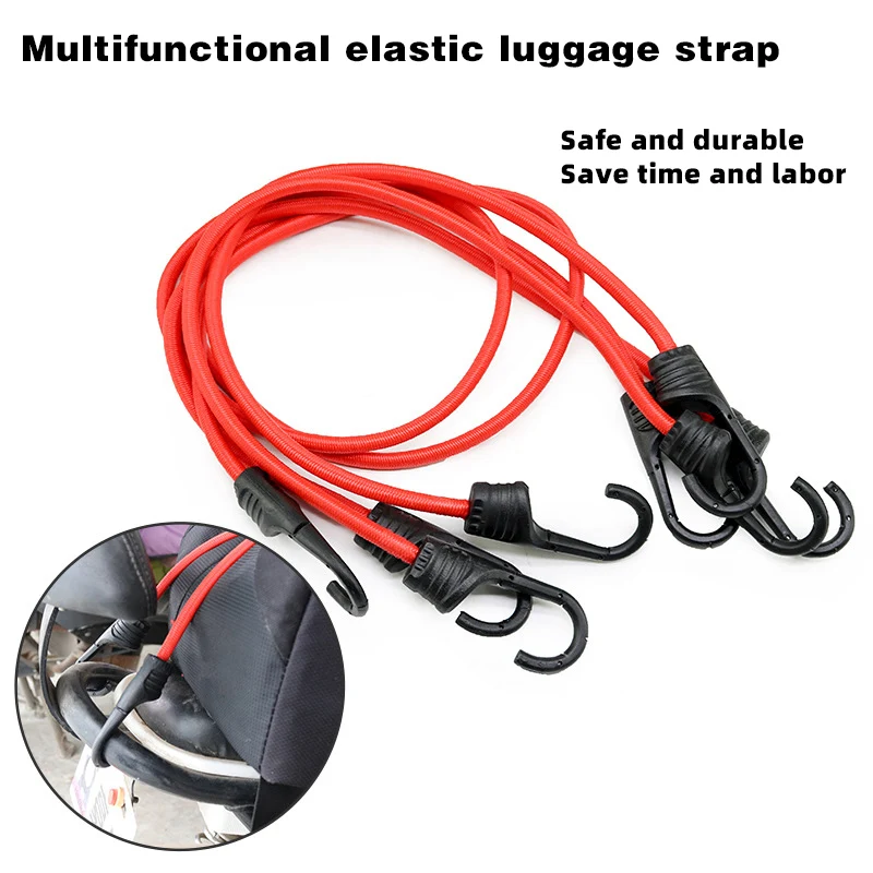 Cargo Straps Luggage Strap Cargo Tie Down Strap Tie Down Straps Lashing Strap Elastic Belt Elastic Binding Rope Trunk Elastic Belt 2/4/6Pcs Elasticity hook rope Elastic luggage rope Motorcycle cargo strap Luggage bundle Elastic Fastening socket tool elast