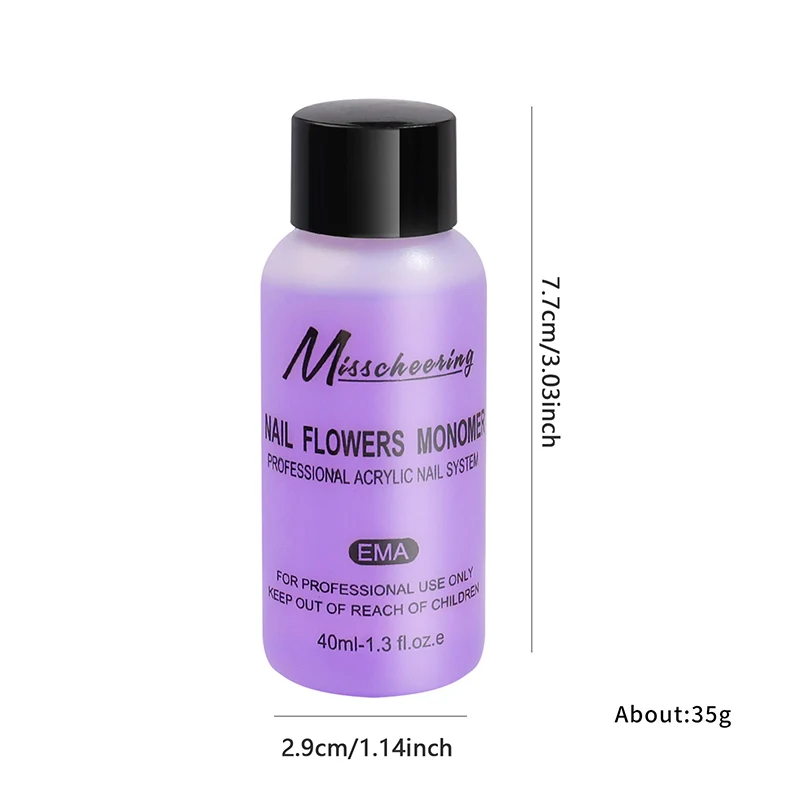 Nail Acrylic Liquid 40ml Crystal UV Gel Slip Solution Gel Remover Extending Art Tool