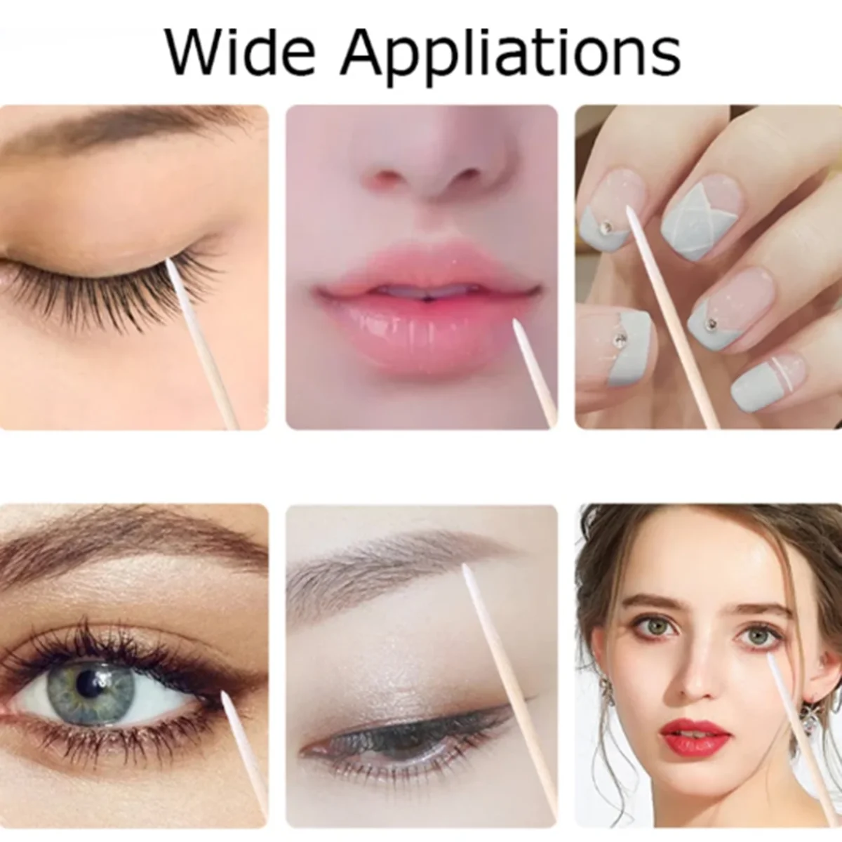 100/300/500pcs disposable double-tip cotton swabs cleaning and dust removal multi-function cotton swabs