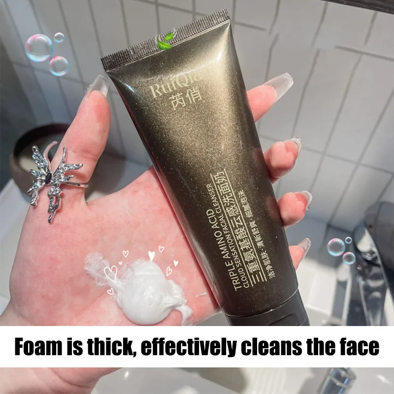 Triple amino acid cloud feeling cleanser foam: skin care, moisturizing, rejuvenating deep cleansing cleanser 2