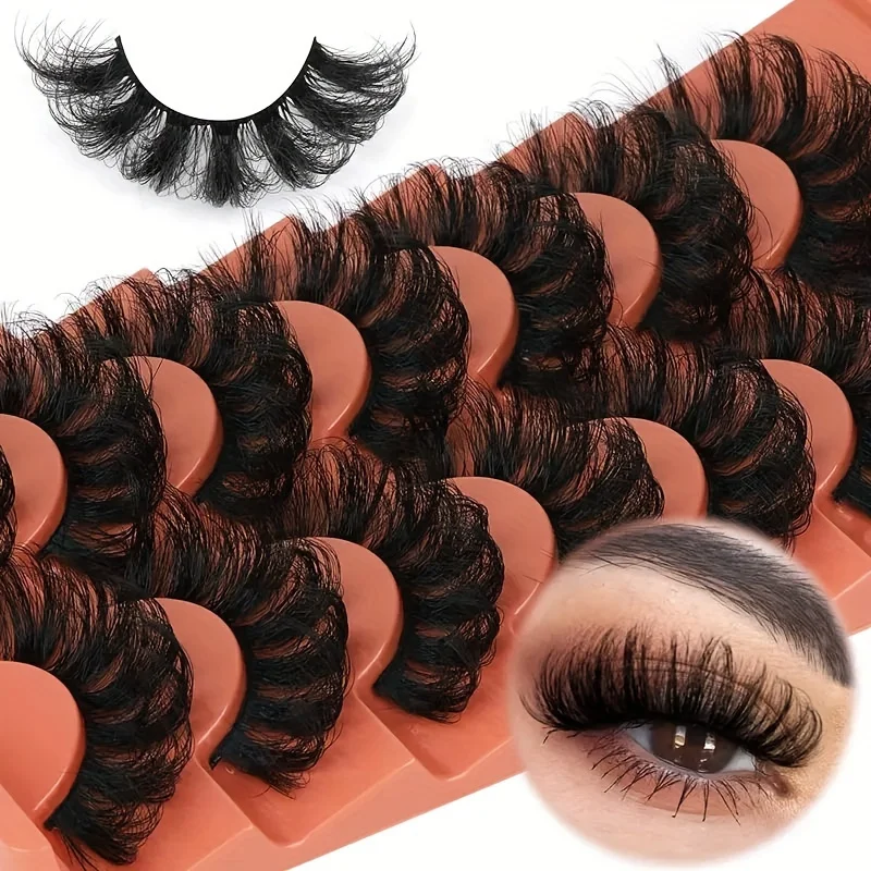 

7 пар пушистых накладных ресниц 20 мм полный Wispy Lashes 8D объем кудрявые накладные ресницы 7 пар в упаковке