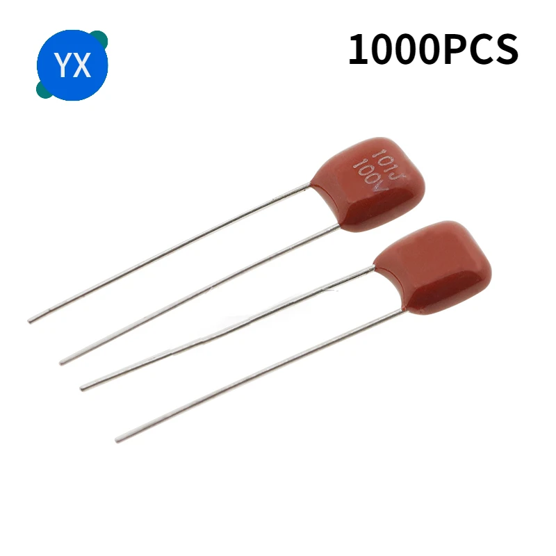 1000PCS CBB22 Film Capacitor 100V101J 100V102J 100V103J 100V104J 100V 101J 102J 103J 104J P5mm