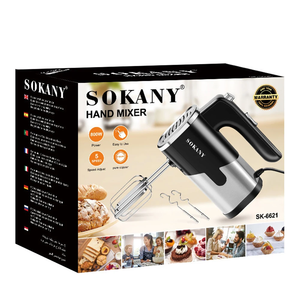 220-240V 800W Mini Automatic Cream Cake Dough Mixer 5 Speeds Electric Food Blender Handheld Egg Beater Kitchen Tools