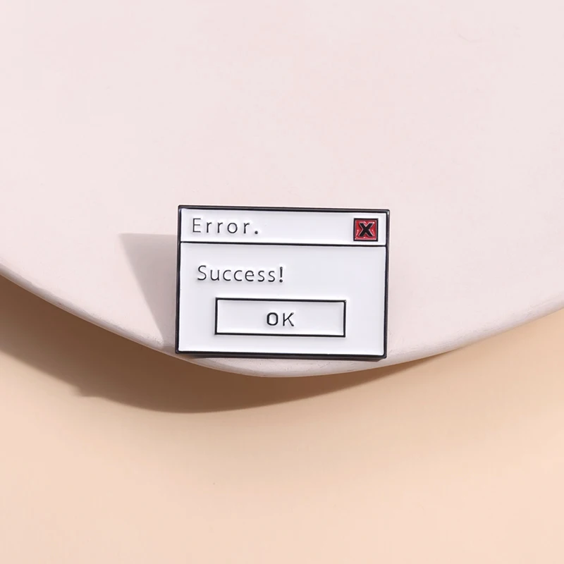 

Click Error Success Option Enamel Pin Computer Page Jump Box Lapel Badge Brooch Metal Funny Jewelry Pin For Backpack Accessories