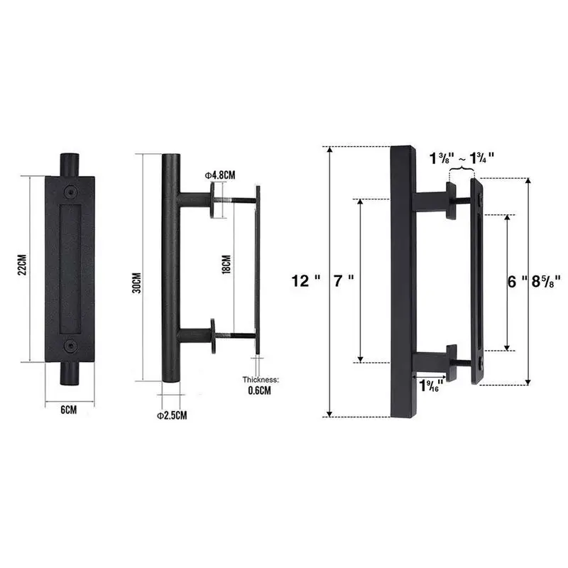 New Sliding Barn Door Handle Pull Flush Hardware Door Interior