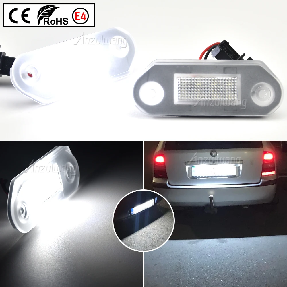 Pair LED Car License Number Plate Light Lamp Bulbs Auto