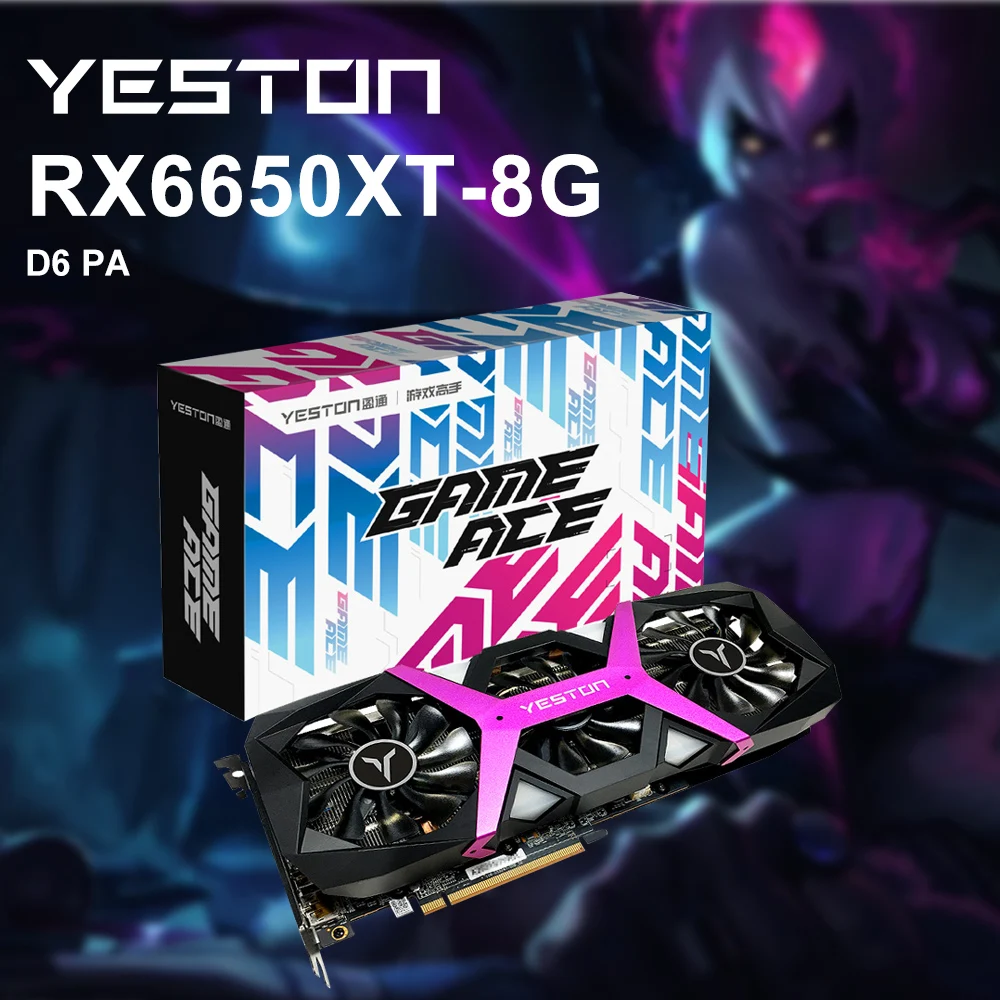 Yeston New Rx 6600 Rx 6650 Xt Rx Rx 6500 Xt Scheda Grafica Gddr6 Scheda Video Di Gioco Rgb Computer Desktop Gpu