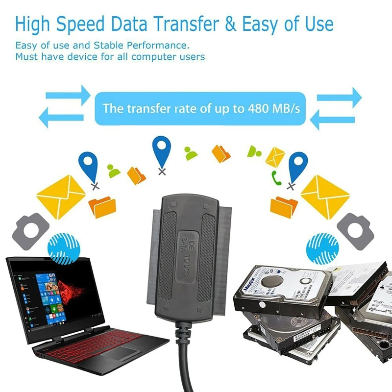USB 2.0 IDE S-ATA 2.5 3.5인치 하드 드라이브 HDD 컨버터 어댑터 케이블